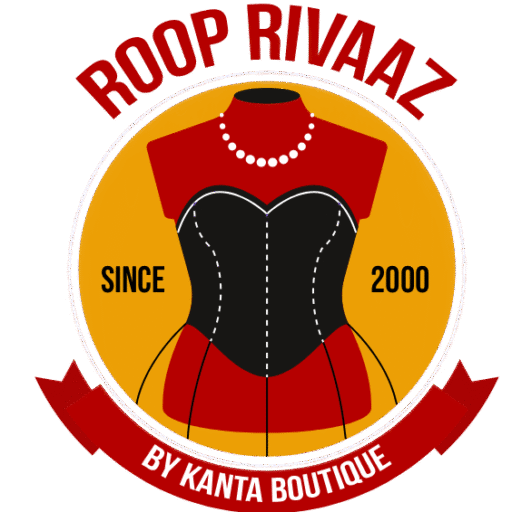 Roop Rivaaz logo – handcrafted and custom-stitched women’s ethnic wear brand celebrating Indian tradition and elegance